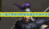 新三国志曹操传群雄普通武将培养攻略