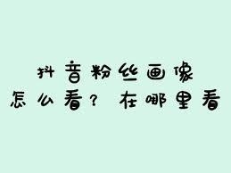 如何查看抖音别人的粉丝画像