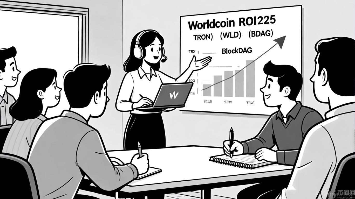 引领 2025 年加密货币变革：Worldcoin、TRON 和 BlockDAG 成为焦点