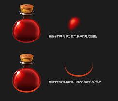 PS如何绘制游戏血红色魔法药瓶