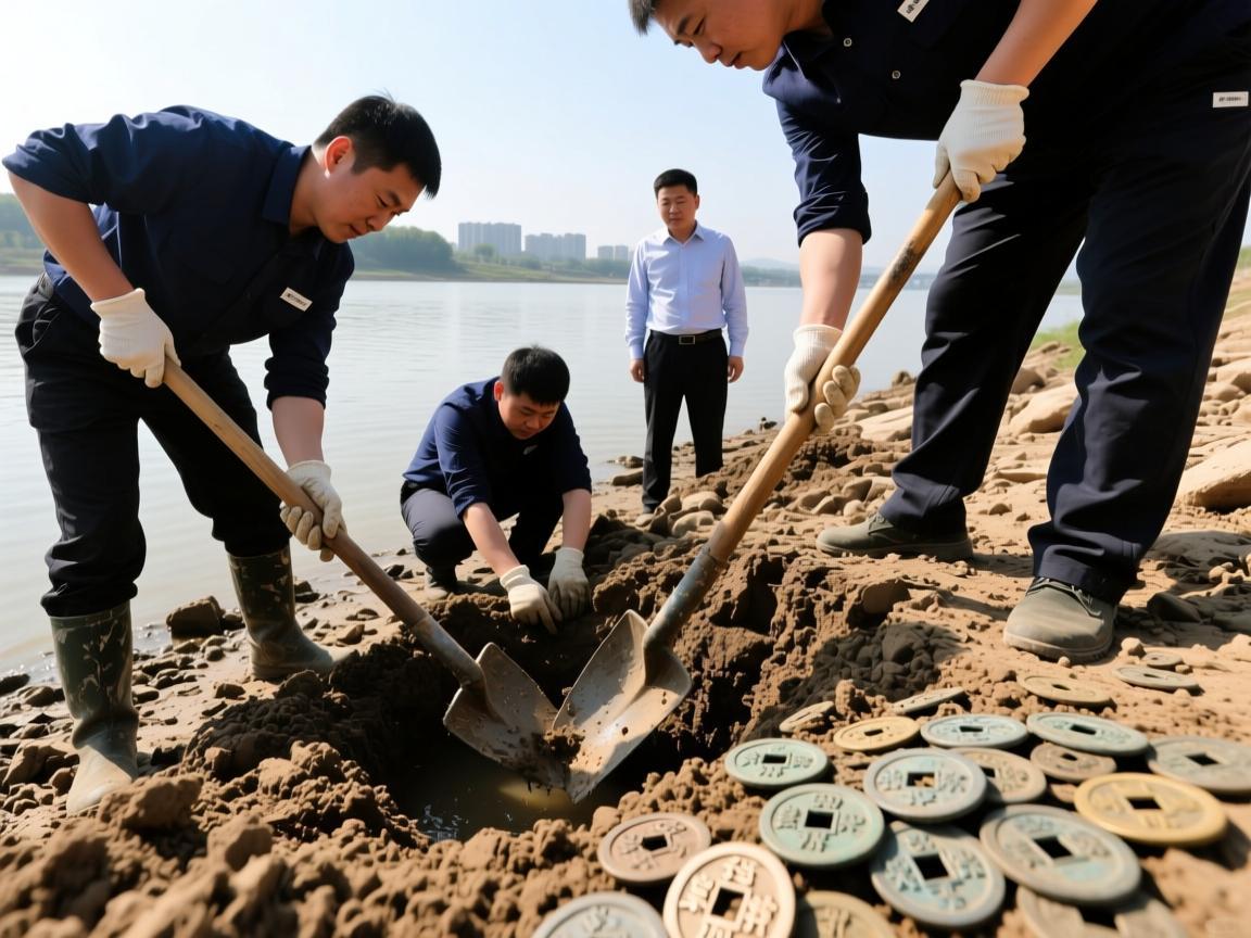 六安淠河挖古币事件视频，一场意外发现引发的热议与思考