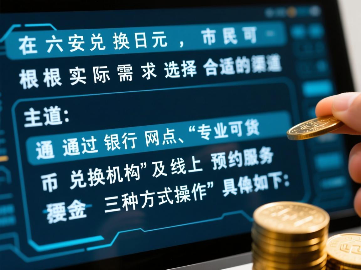 在六安兑换日元，市民可根据实际需求选择合适的渠道，主要可通过银行网点、专业货币兑换机构及线上预约服务三种方式操作，具体如下