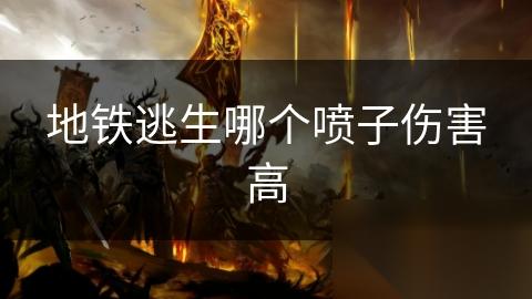 地铁逃生哪个喷子伤害高