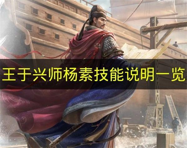 王于兴师 杨素技能说明一览