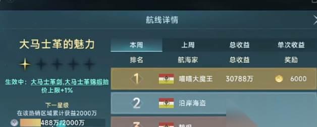 大航海时代跑商路线