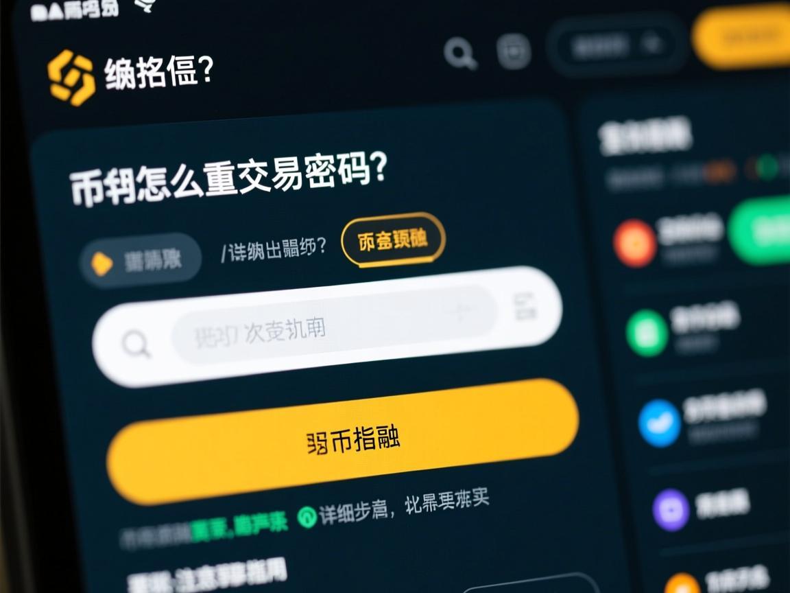 币安怎么重置交易密码 详细步骤与注意事项指南