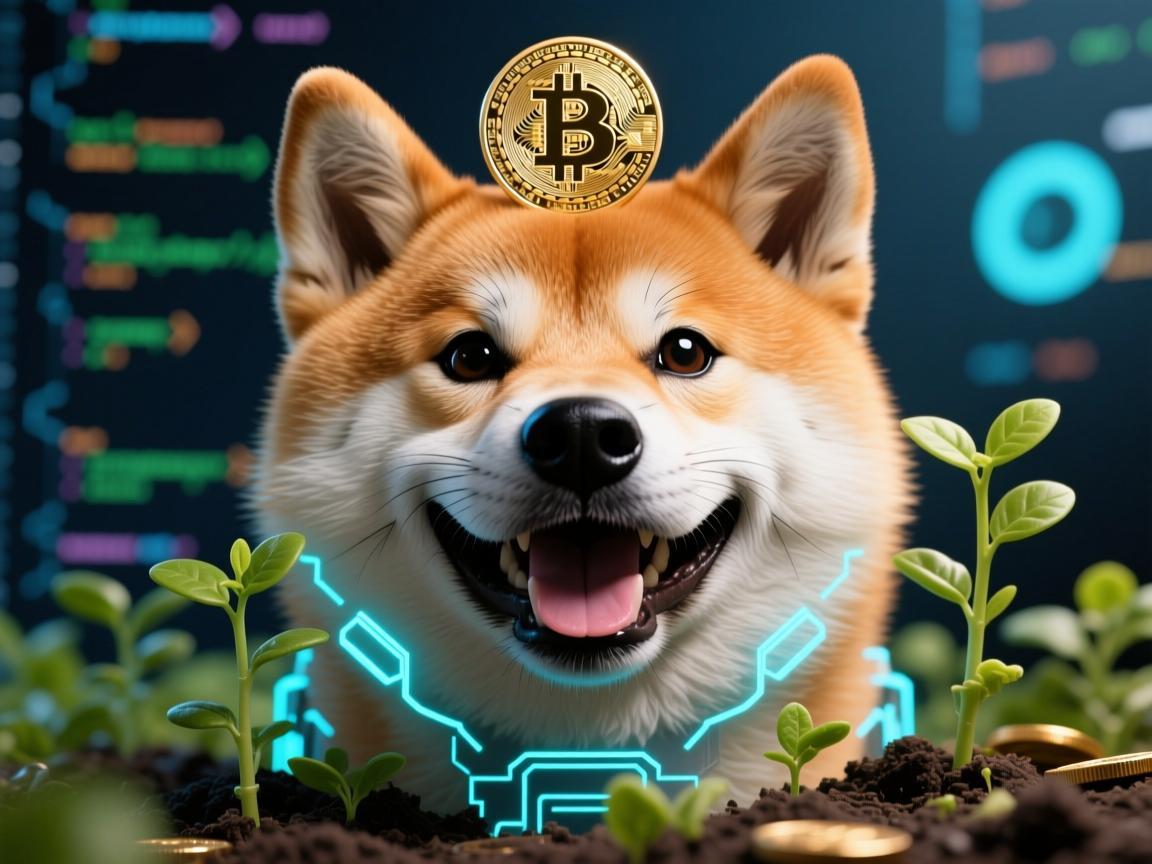 狗狗币的样子，在代码与社群中生长的柴犬笑脸