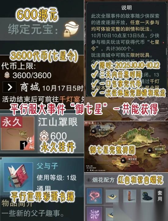 一梦江湖平行服大事件 御七星怎么刷代币全攻略