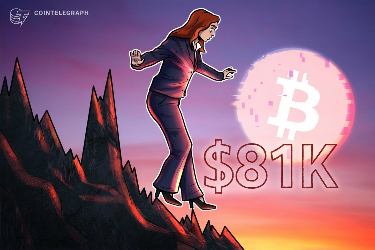 比特币 (BTC) 跌至81000美元，引发17亿美元的爆仓