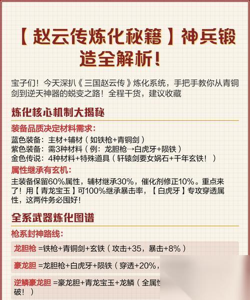 三国赵云传炼化 解锁隐藏剧情