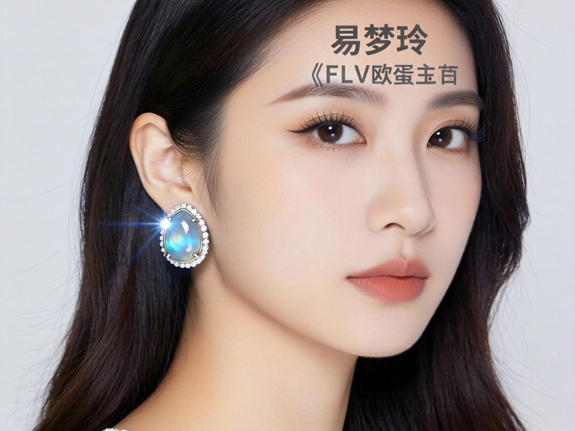 易梦玲同款FLV蛋面欧泊石耳钉，时尚界的璀璨新宠