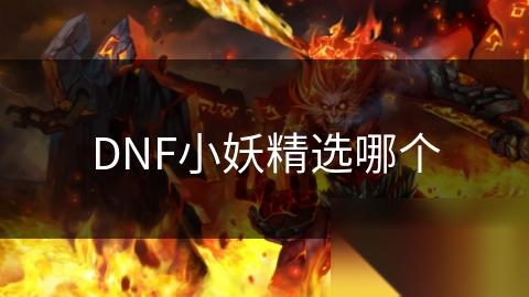 DNF小妖精选哪个