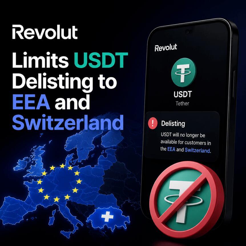Revolut将USDT退市范围限制在欧洲经济区和瑞士