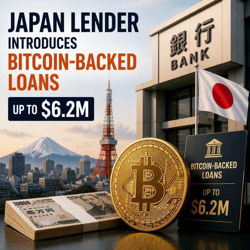 日本金融机构推出比特币抵押贷款，最高额度620万美元